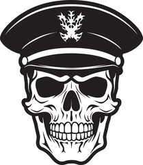 Covert Skull Battalion Army Insignia Design Tactical Skull Brigade Military Vector Logo