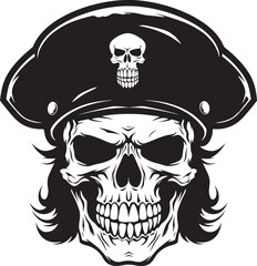 Skull Brigade Beret Combat Division Insignia Logo Special Forces Skull Beret Army Insignia Vector Design