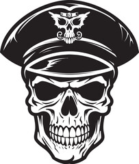 Special Forces Skull Beret Army Insignia Vector Design Commando Skull Beret Military Division Emblem Icon