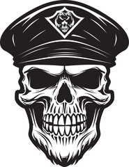 Skull Trooper Beret Combat Unit Insignia Logo Tactical Skull Beret Special Forces Insignia Vector Design