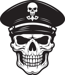 Elite Beret Skull Army Insignia Emblem Logo Military Beret Skull Tactical Unit Vector Icon