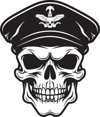 Beret Battalion Skull Military Insignia Vector Icon Skull Trooper Beret Army Division Emblem Logo