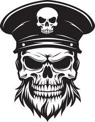 Skull Brigade Beret Combat Division Insignia Logo Special Forces Skull Beret Army Insignia Vector Design