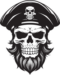 Skull Battalion Emblem Special Forces Beret Icon Commando Skull Squad Military Insignia Vector