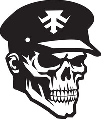 Skull Battalion Icon Military Special Forces Emblem Commando Skull Brigade Tactical Beret Design