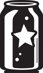 Bubbly Brew Soda Can Emblem Design Thirsty Thrive Carbonated Beverage Icon Vector