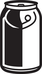 Cool Quencher Soda Can Logo Design Thirst Crusher Carbonated Beverage Icon Vector