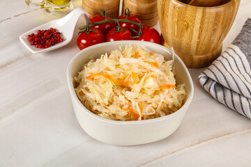 Homemade fermented cabbage Sauerkraut