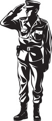 Salute Sentry Soldier Tribute Logo Design Valor Visualized Saluting Soldier Icon Emblem