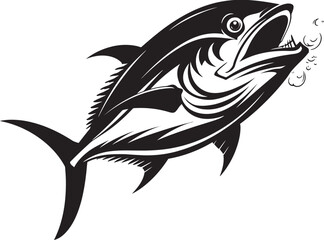 Maritime Marvel Dynamic Tuna Icon Concept Coastal Chic Elegant Tuna Emblem