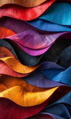 Modern background with wavy lines colorful, paper texture