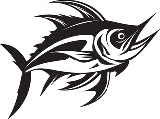 Saltwater Sonata Vector Tuna Icon Design Nautical Nexus Tuna Fish Lineart Emblem