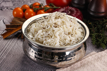 Indian cuisine jeera basmati rice