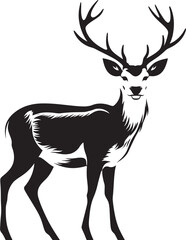 Holiday Reindeer Revival Vintage Christmas Vector Logo Design Icon Vintage Christmas Elegance Reindeer Vector Logo Emblem