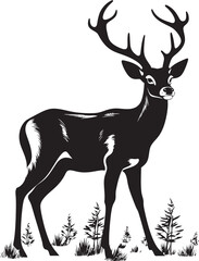 Festive Reindeer Charm Retro Holiday Vector Logo Design Rustic Reindeer Joy Vintage Christmas Vector Logo Emblem