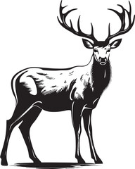 Nostalgic Reindeer Magic Retro Christmas Reindeer Vector Symbol Vintage Reindeer Festive Delight Vintage Christmas Reindeer Vector Emblem