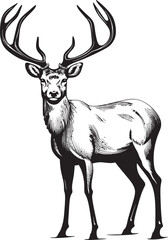 Nostalgic Reindeer Magic Vintage Christmas Vector Logo Icon Vintage Reindeer Festive Delight Christmas Vector Logo Emblem