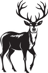 Vintage Reindeer Festive Delight Christmas Vector Logo Emblem Antique Reindeer Radiance Vintage Christmas Vector Logo Illustration