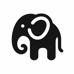 elephant symbol pictogram on a white background