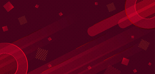 Red abstract background with shining elements - obrazy, fototapety, plakaty