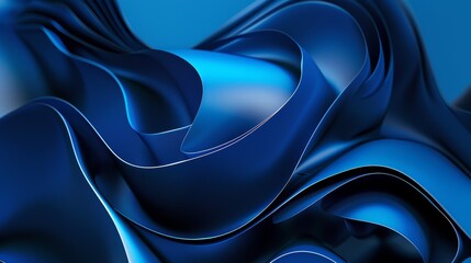   A close-up of a blue background with a wavy design on the top and bottom edges of the image - obrazy, fototapety, plakaty