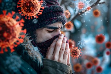 Photo of Symptoms of Viral and Bacterial Infections in Winter Nature