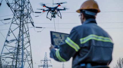 Checking High Voltage Tower Statuses Using Industrial Drones. Generative AI