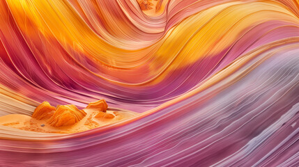 colorful abstract sandstone wavy walls as background