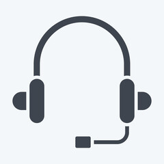 Icon Support. related to Remote Working symbol. glyph style. simple design illustration