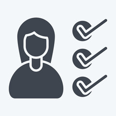 Icon Work Tasks. related to Remote Working symbol. glyph style. simple design illustration