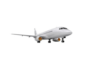 Airplane isolated on background. 3d rendering - illustration