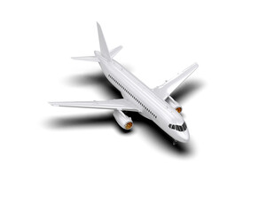 Airplane isolated on background. 3d rendering - illustration