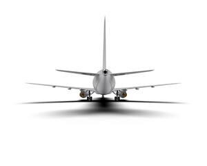 Airplane isolated on background. 3d rendering - illustration