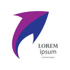 rising business arrow logo illustration