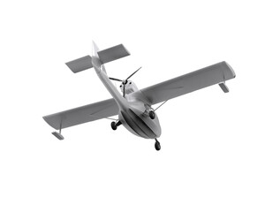 Airplane isolated on background. 3d rendering - illustration