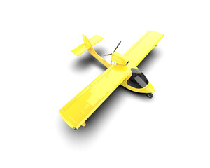 Airplane isolated on background. 3d rendering - illustration