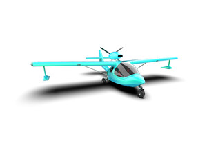 Airplane isolated on background. 3d rendering - illustration