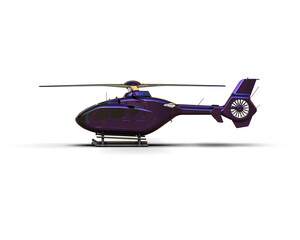 Helicopter isolated on background. 3d rendering - illustration