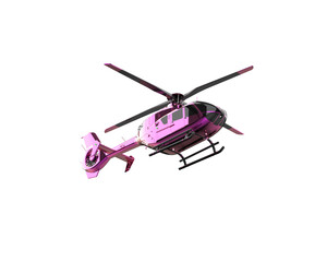 Helicopter isolated on background. 3d rendering - illustration