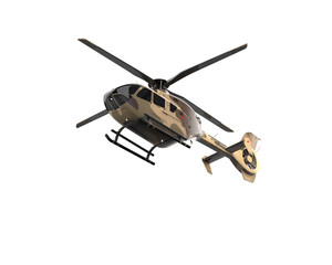 Helicopter isolated on background. 3d rendering - illustration