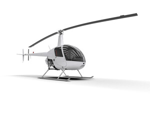 Helicopter isolated on background. 3d rendering - illustration
