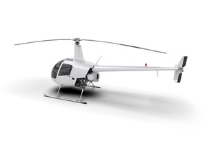 Helicopter isolated on background. 3d rendering - illustration