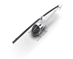 Helicopter isolated on background. 3d rendering - illustration