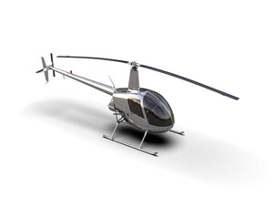 Helicopter isolated on background. 3d rendering - illustration