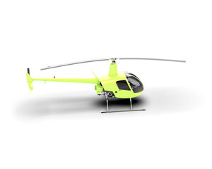 Helicopter isolated on background. 3d rendering - illustration