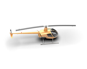 Helicopter isolated on background. 3d rendering - illustration