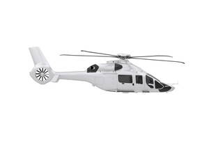 Helicopter isolated on background. 3d rendering - illustration