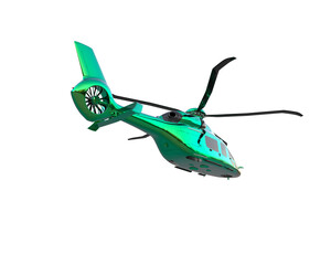 Helicopter isolated on background. 3d rendering - illustration