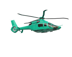 Helicopter isolated on background. 3d rendering - illustration