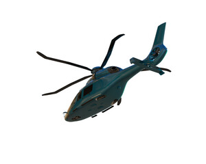Helicopter isolated on background. 3d rendering - illustration